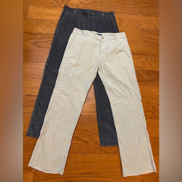Lot (2) John Varvatos EU 52 (35x32) Slacks Corduroy Mens...